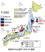 日本のペルム紀アンモナイト産地